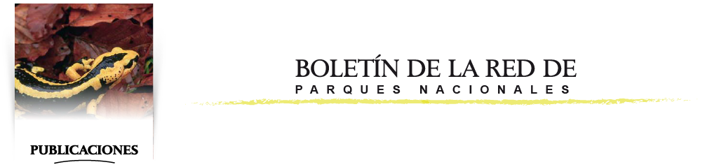 Sección publicaciones del Boletín de la Red de Parques Nacionales