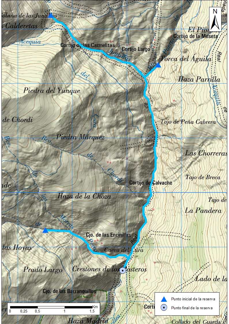 Mapa detalle Alto Trevélez
