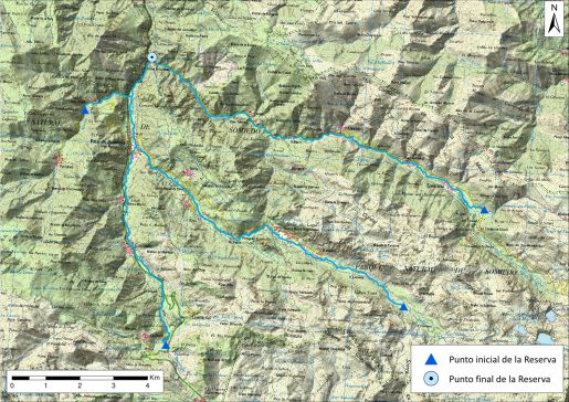 Mapa detalle Cabecera del río Somiedo y río Saliencia