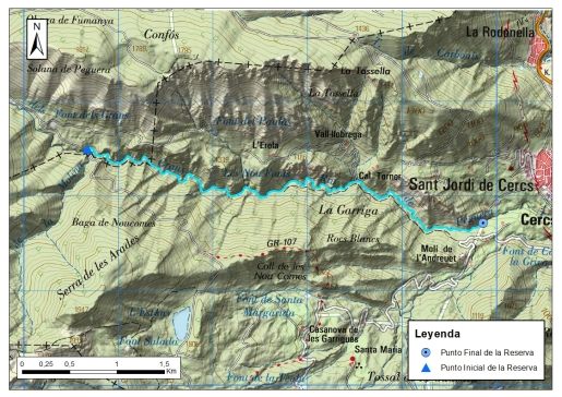 Mapa detalle Cabecera de Peguera 