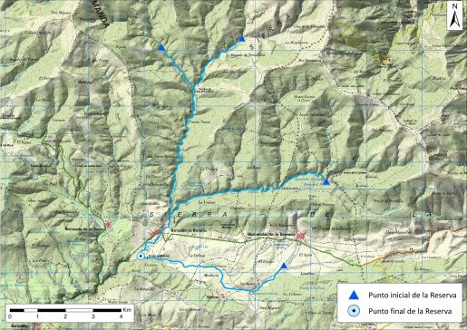 Mapa detalle Cabecera del Río Pedroso