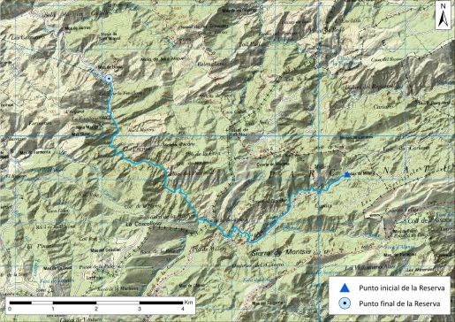 Mapa detalle Río Matarraña