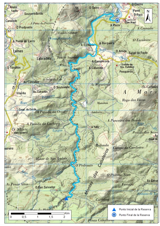 Detalle mapa Río Cobo. Zona: Cobo