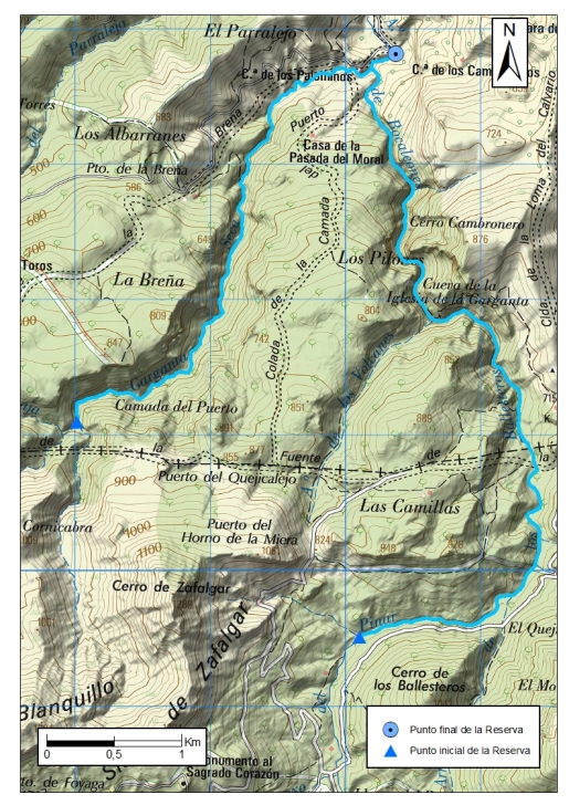 Mapa detalle Arroyo Ballestero 