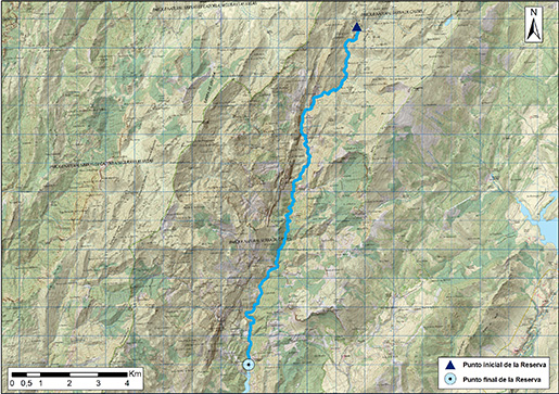Mapa detalle río Castril 