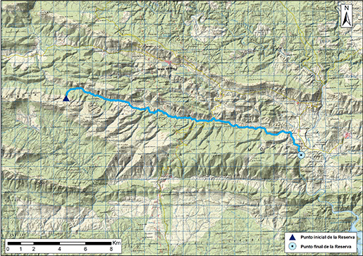 Mapa detalle río Robledillo 
