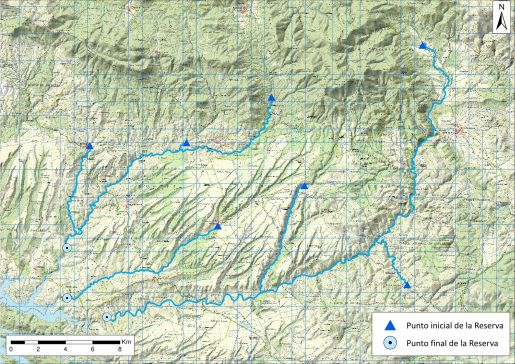 Mapa detalle Ríos Estena, Estenilla y Estomiza