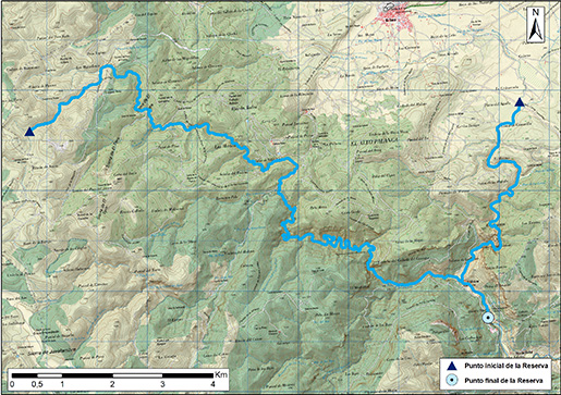 Mapa detalle río Palancia