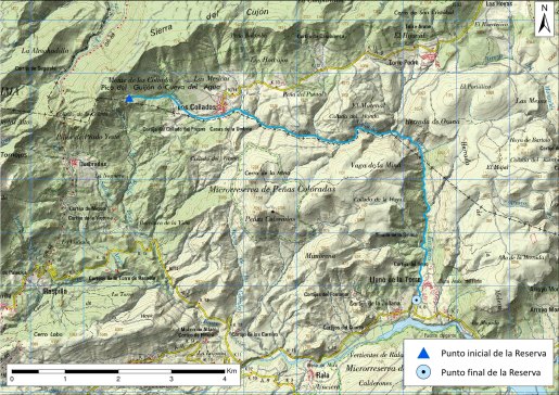 Mapa detalle Arroyo de Los Collados y arroyo Escudero