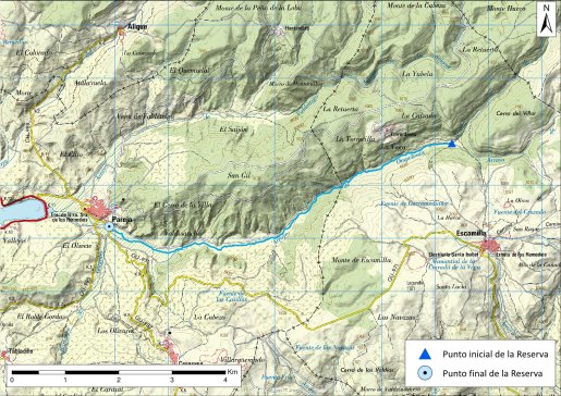 Mapa detalle arroyo Ompolveda