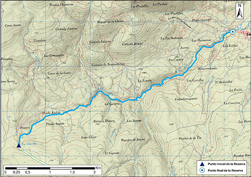 Mapa detalle Río Alberche 
