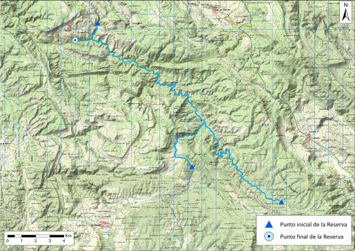 Mapa detalle río Escabas