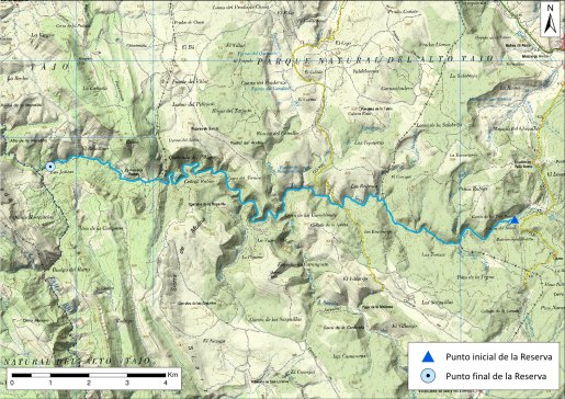 Mapa detalle río Hozseca