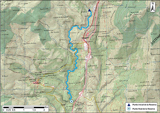 Mapa detalle Río Madarquillos 

