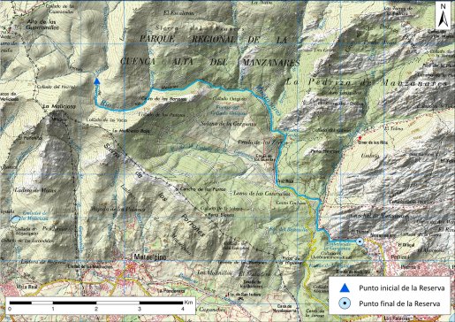 Mapa detalle río Manzanares