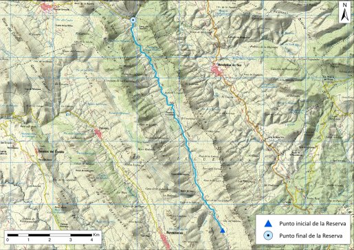 Detalle mapa río Viejas