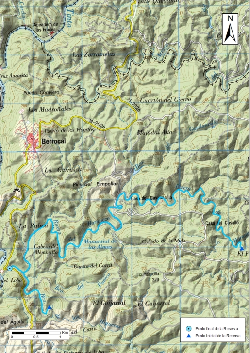 Mapa detalle Rivera del Coladero