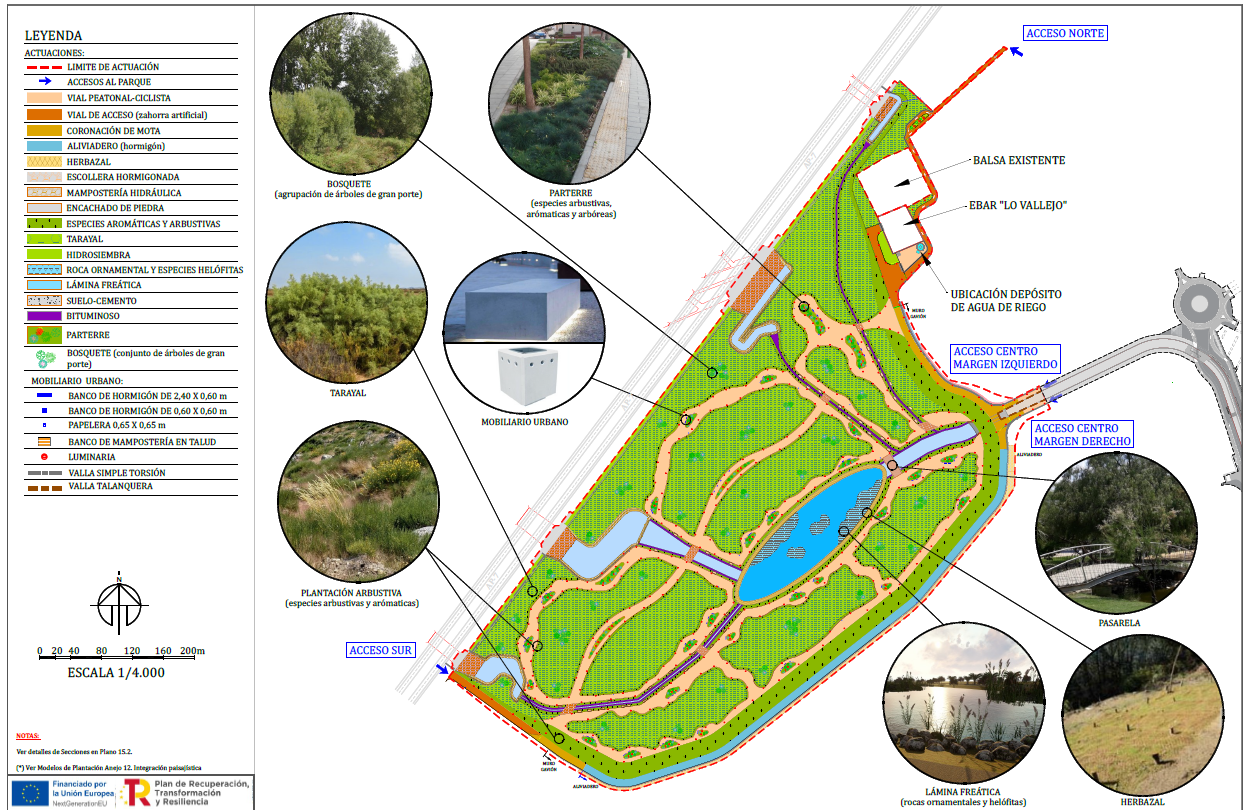 Planta general de integración paisajística.