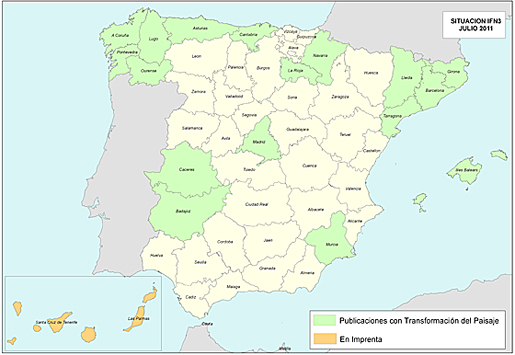 Mapa publicaciones con transformación del paisaje