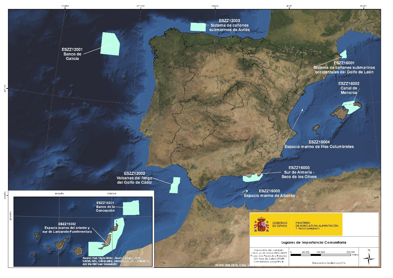 Mapa Zonas LIC INDEMARES