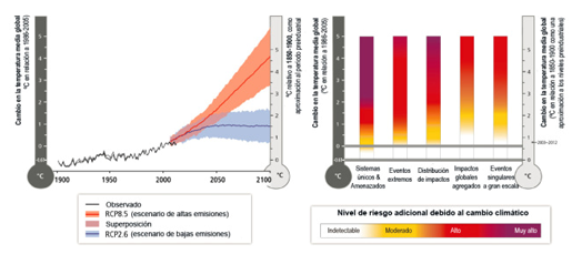 Quinto Informe de Evaluación del IPCC: el cruce de caminos - gráficos