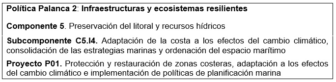 Política palanca, componente, subcomponente y proyecto