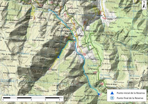 Mapa detalle Nacimiento del río Naviego