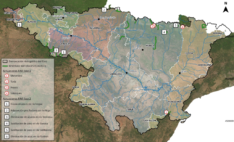 Medidas de gestión cuenca hidrográfica del Ebro visor