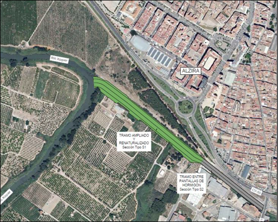 Plano en planta de la actuación