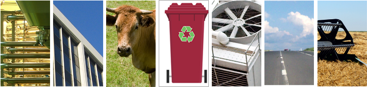 Collage de imágenes de sectores difusos