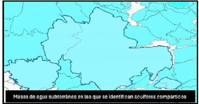 Masas de agua subterránea en las que se identifican acuíferos compartidos