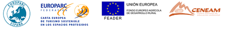 Logotipos de EUROPARC, FEADER y CENEAM
