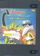 La mascota del IGME, el pájaro Piqueto, cerca de un muro de ladrillo