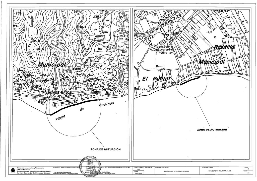 Localización de las obras - plano de detalle