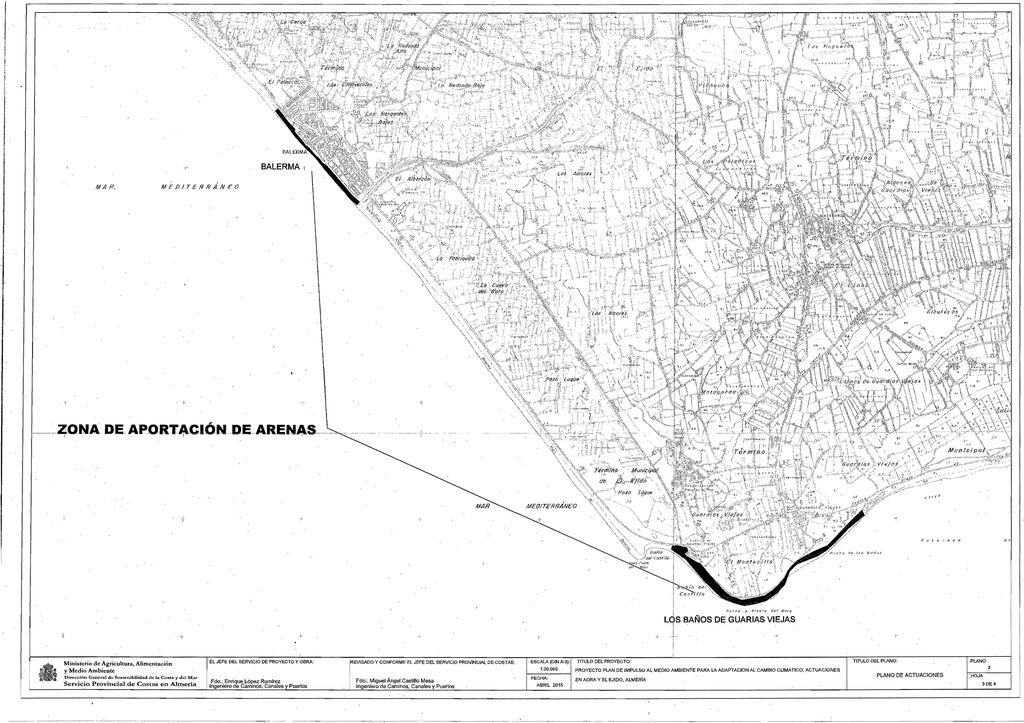 Localización de las obras en El Ejido - plano de situación