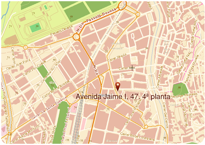 Mapa de situación del Servicio Provincial de Costas