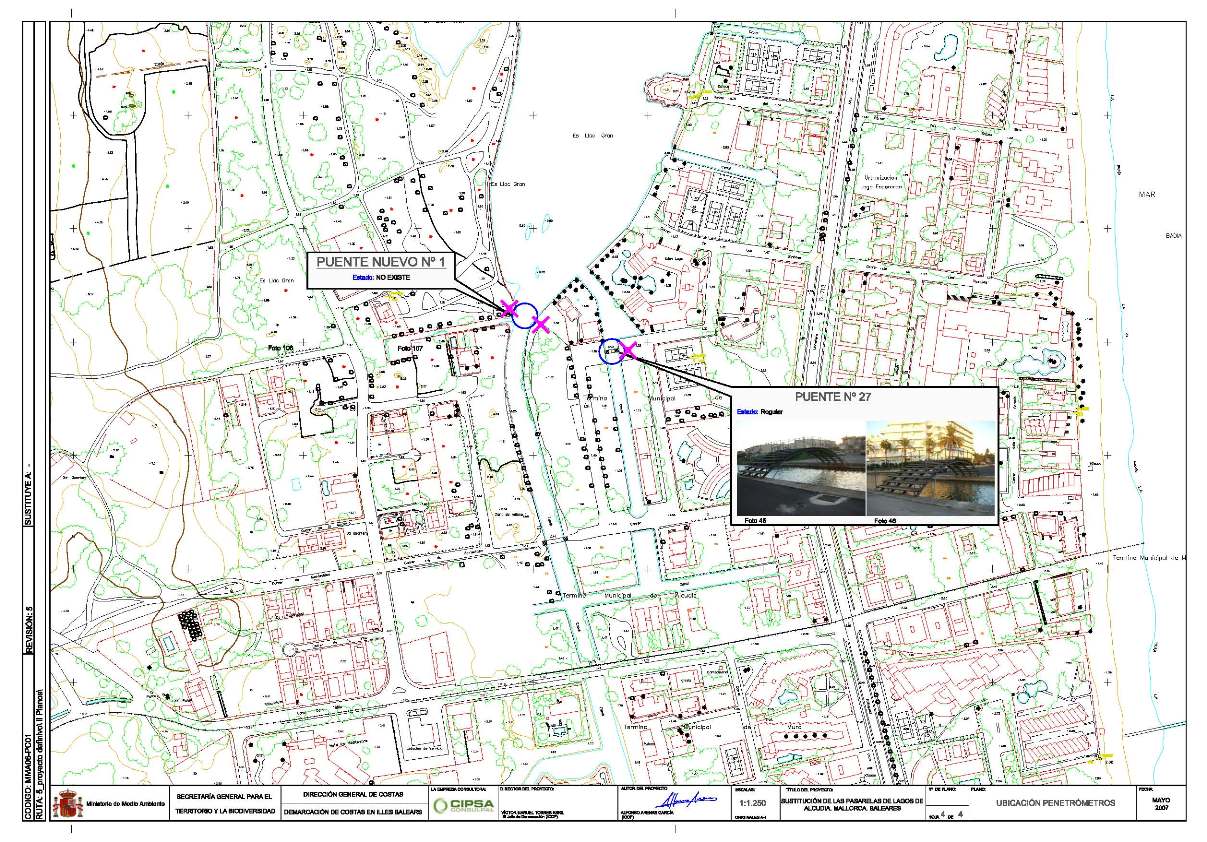 Plano situación pasarelas