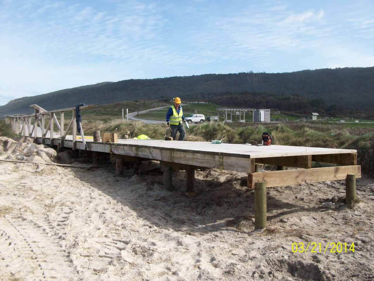 Playa de Traba. Avería en los accesos