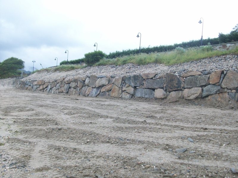 Playa de Seiramar. Reparación de escollera y murete