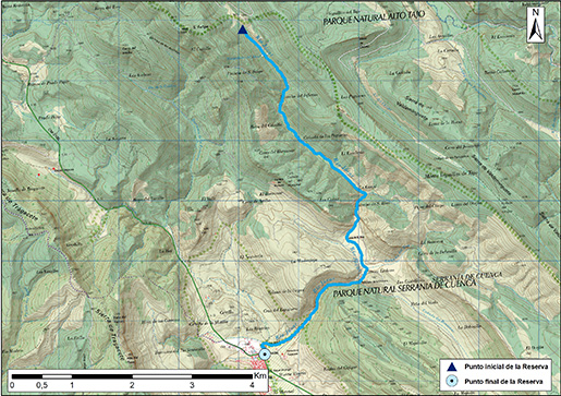 Mapa detalle Cabecera del río Júcar 