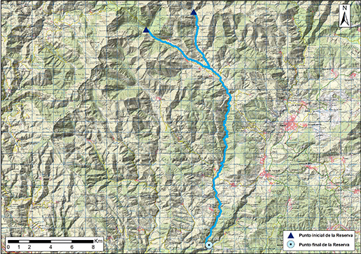 Mapa detalle Reserva Natural Fluvial de Río Ancares