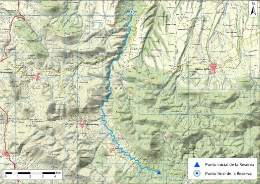 Mapa detalle río Gévalo