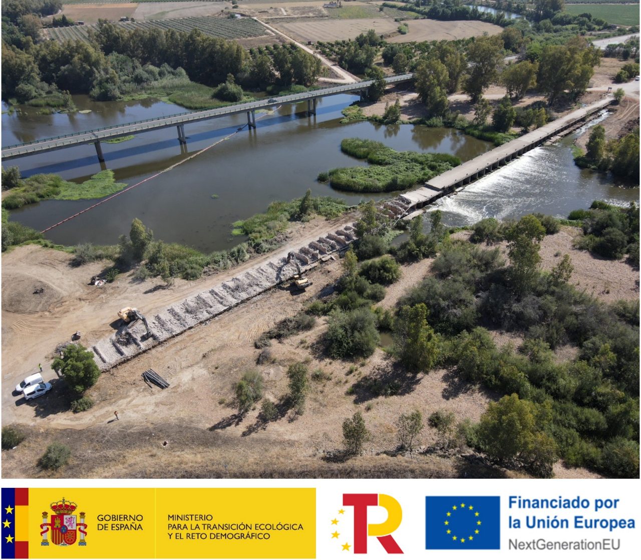 Vista aérea de la demolición del “Badén de Valverde”