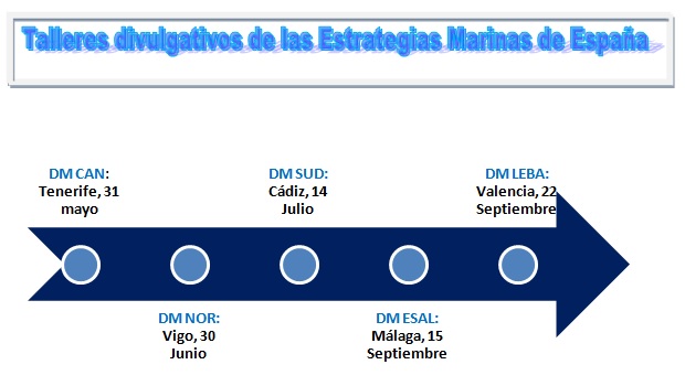 Calendario de talleres divulgativos de las Estrategias Marinas