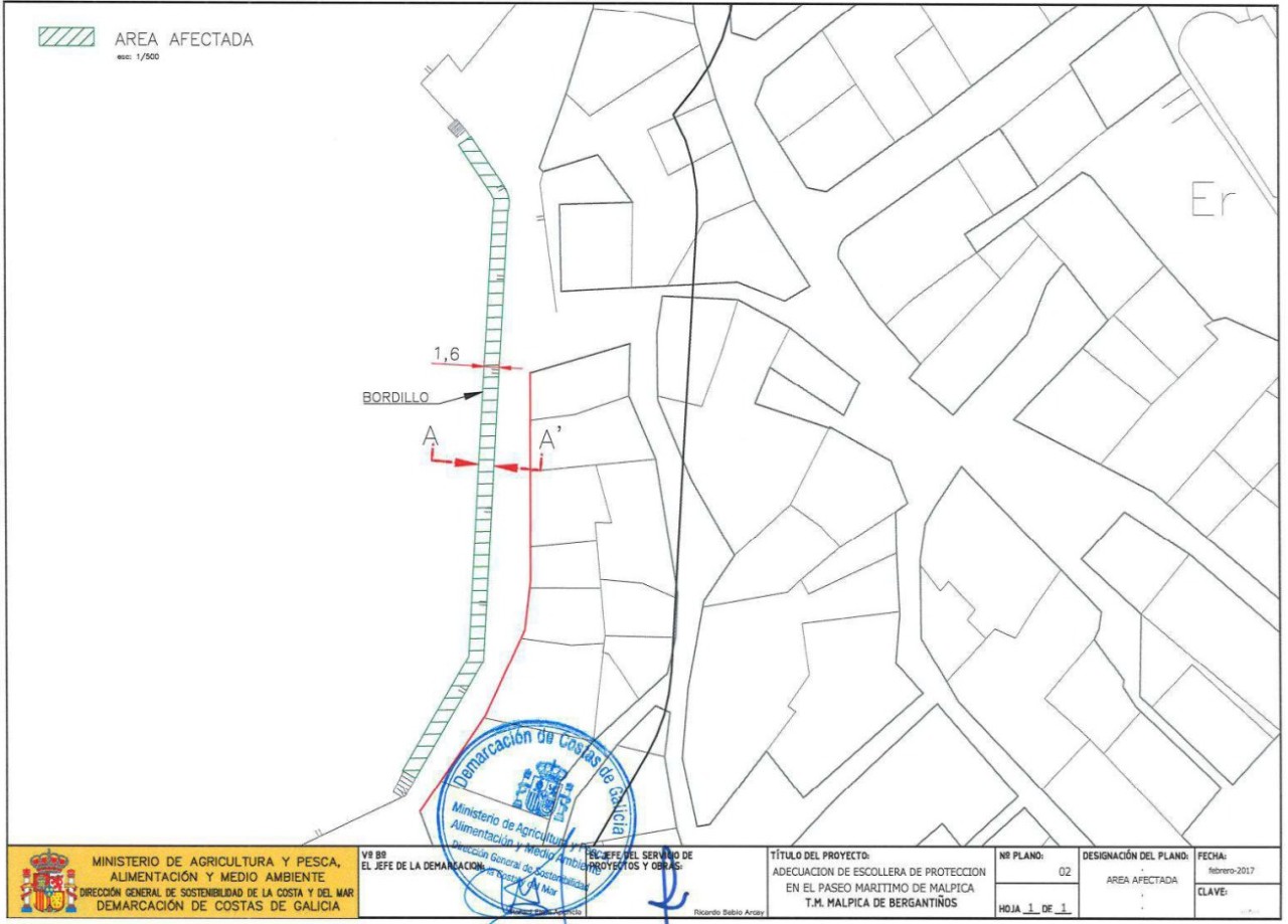 Plano zona afectada