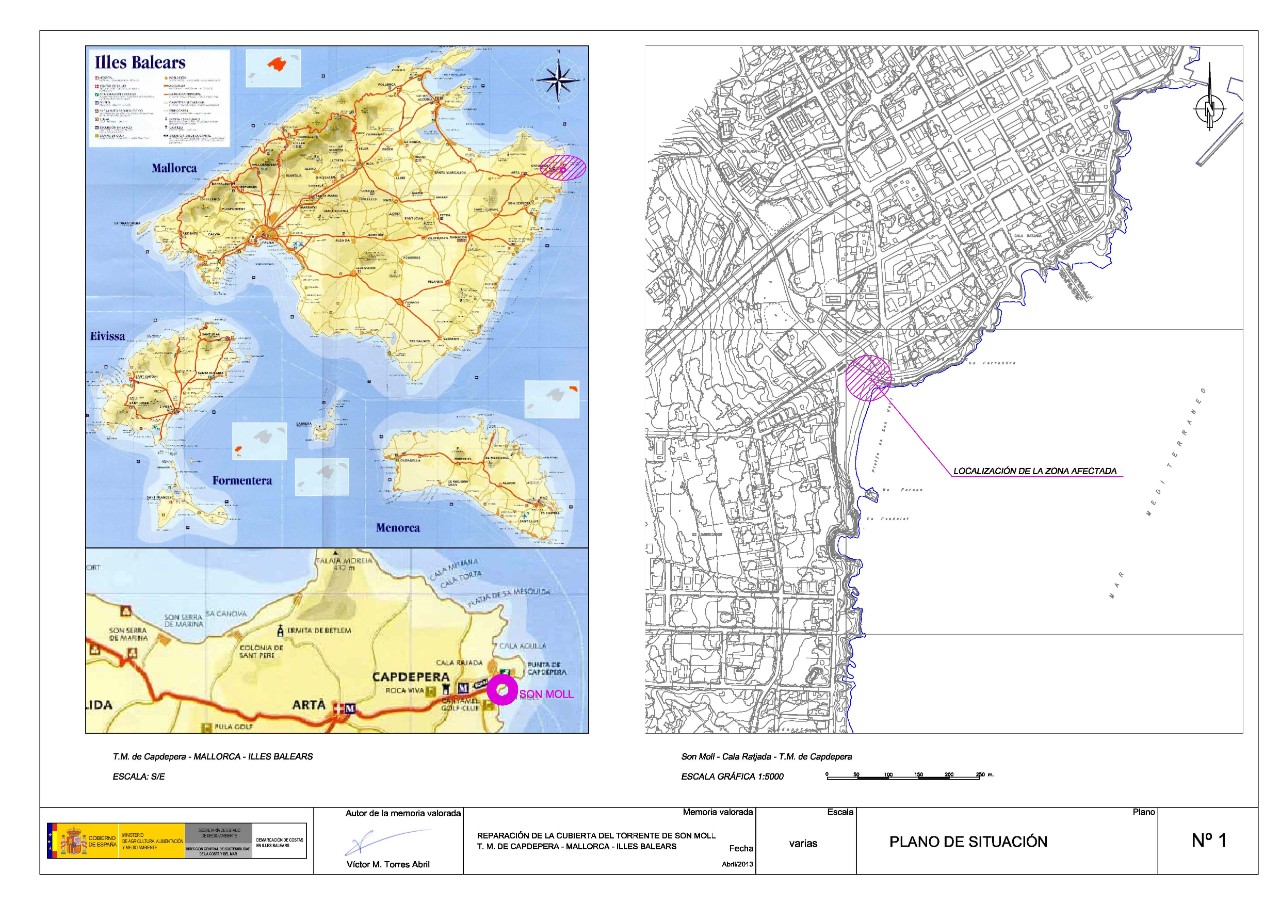 Plano situación del proyecto