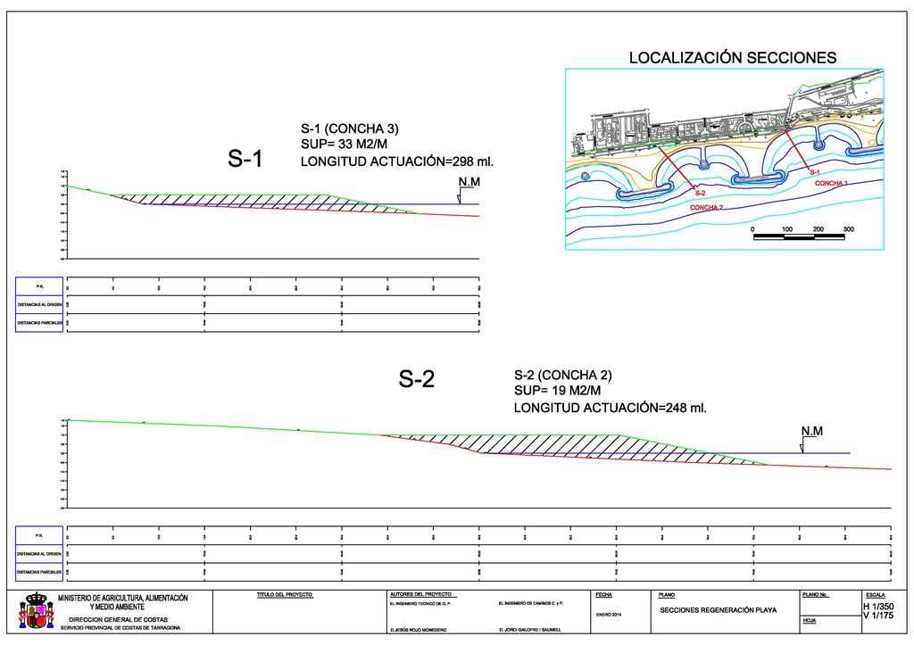 Plano planta general y sección