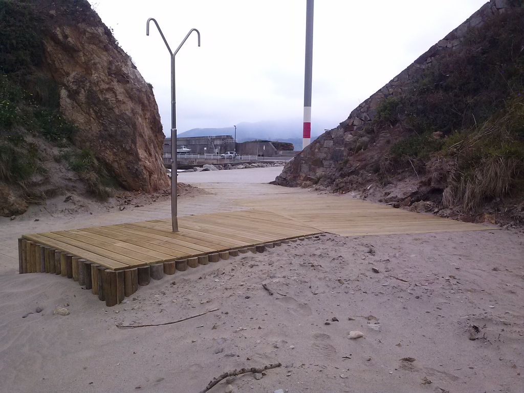 Playa A Concha. Avería en los accesos.