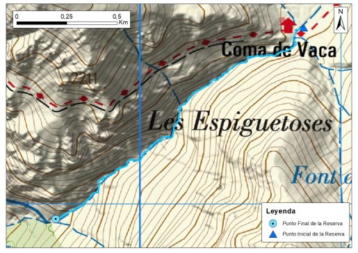 Mapa detalle Torrente de Pla de Rus 