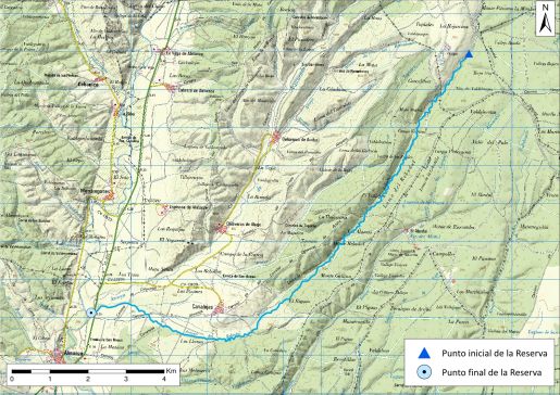 Mapa detalle Arroyo Rebedul